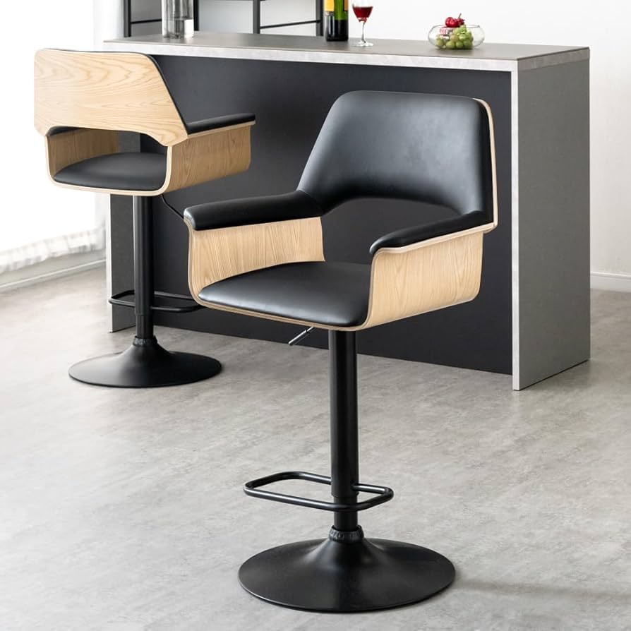 3脚分　★着払★【未使用/在庫複数有】カウンターチェア ブラック タンスのゲン Amazon｜タンスのゲン カウンターチェア ブラック 昇降 回転