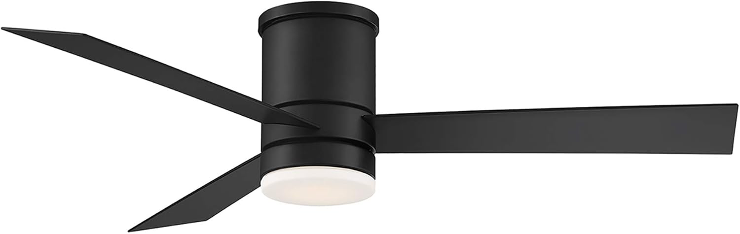 Breeze Collection 52" Smart Ceiling Fan - Matte Black 3-Blade With Remote & App Control