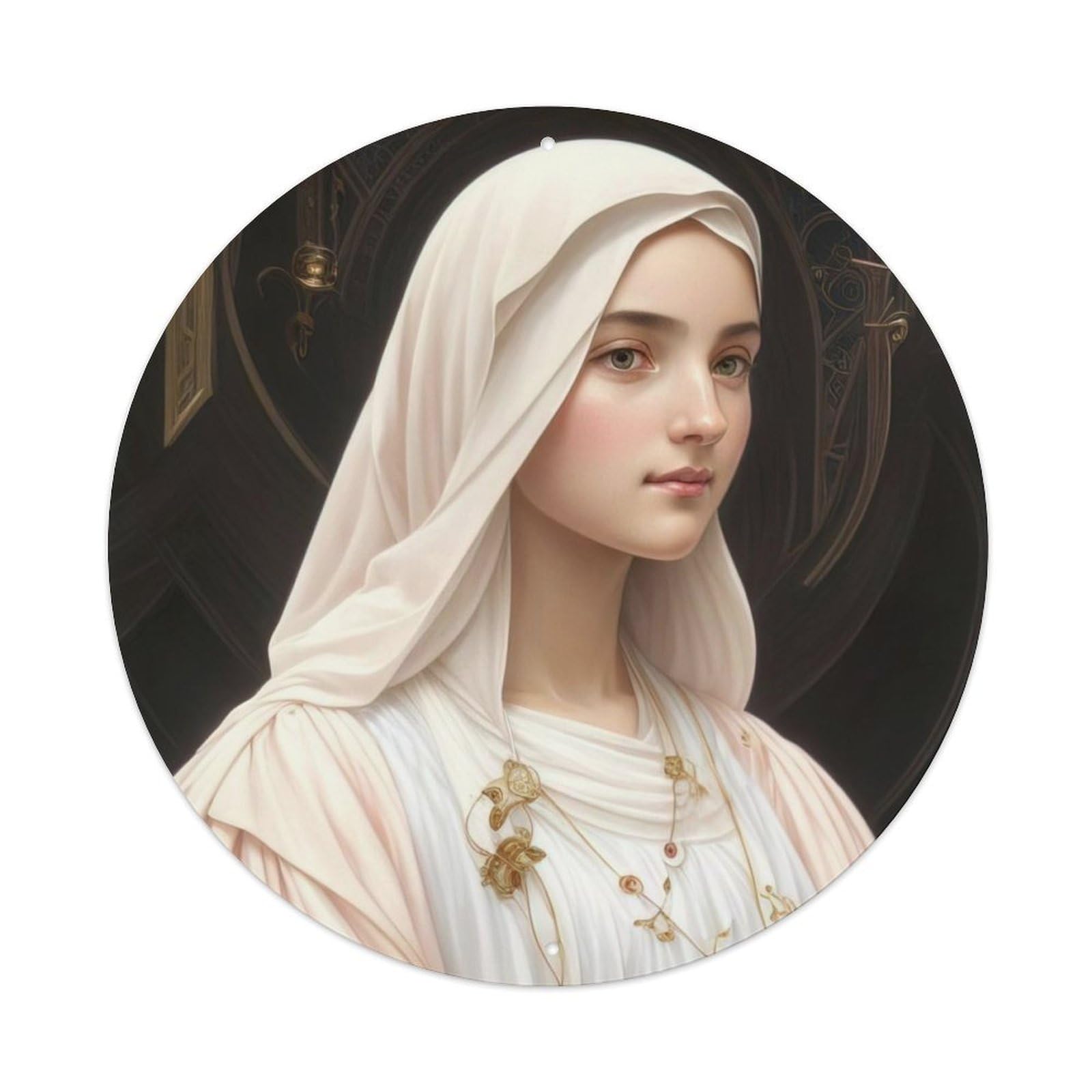 Religious The Great Virgin Mary Metal Tin Sign