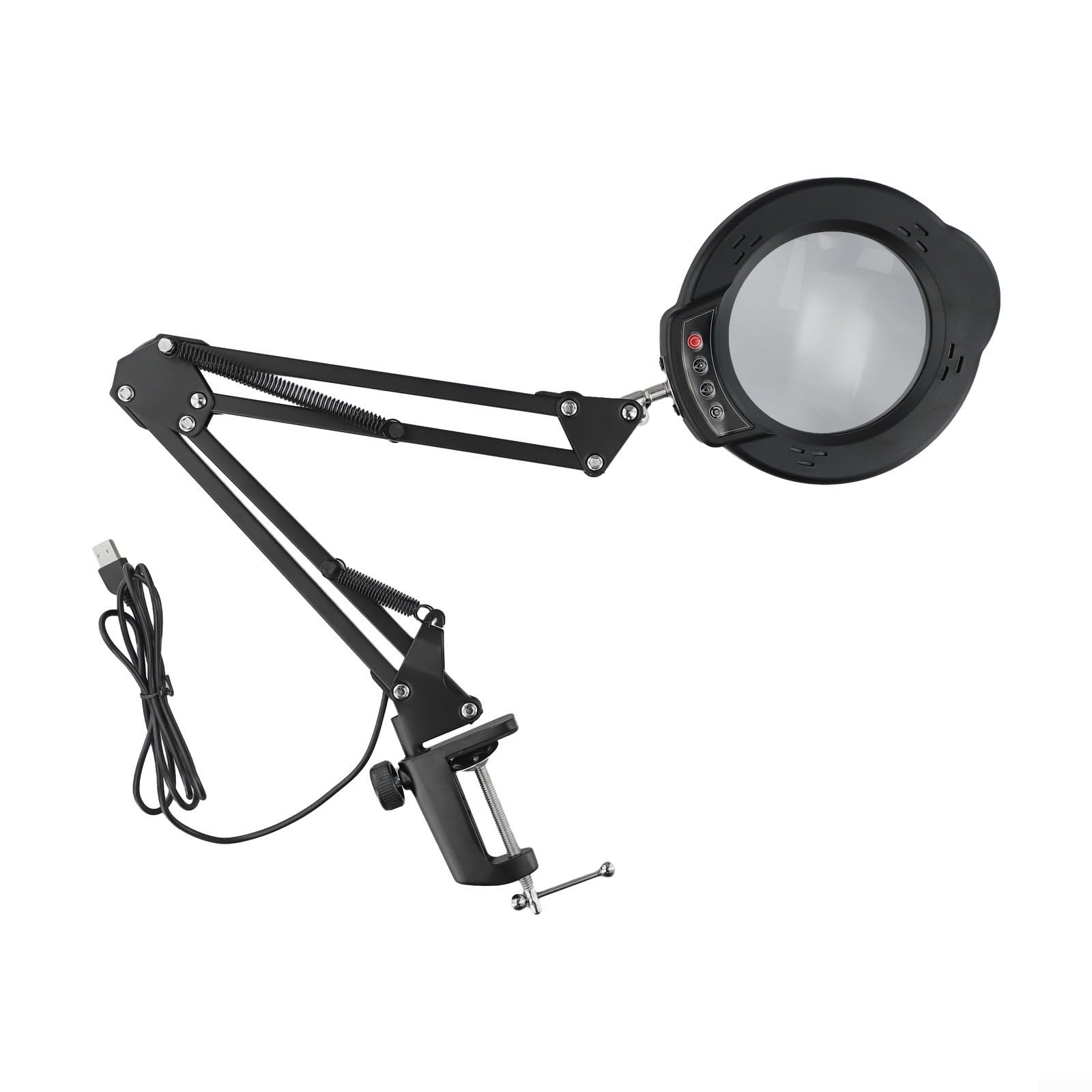 Lampada con lente d'ingrandimento a LED, 5 modalità, dimmerabile, con clip