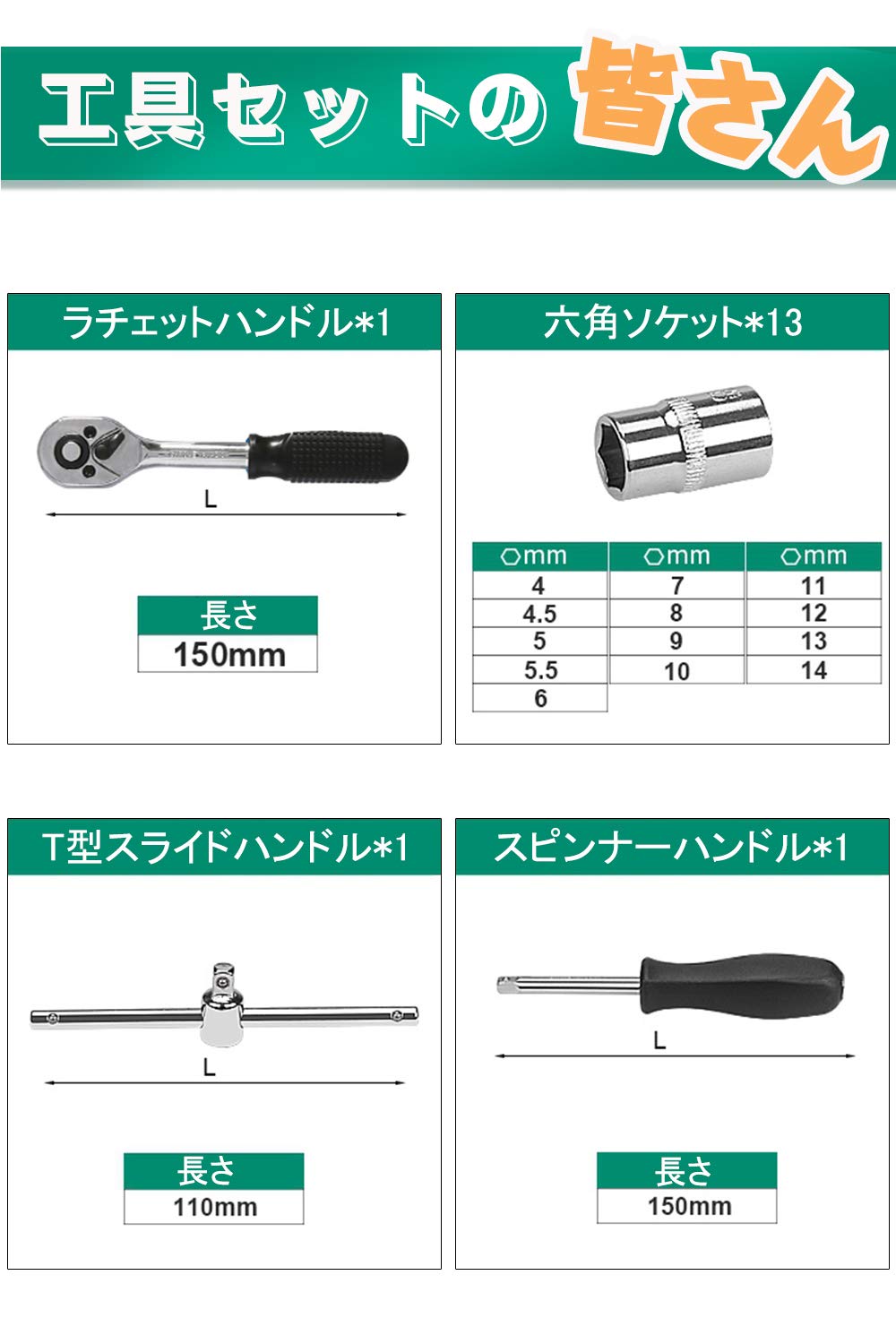 Amazon | Waspt ソケットレンチセット 46点工具セット レンチ Amazon | Waspt ソケットレンチセット 46点工具セット レンチ
