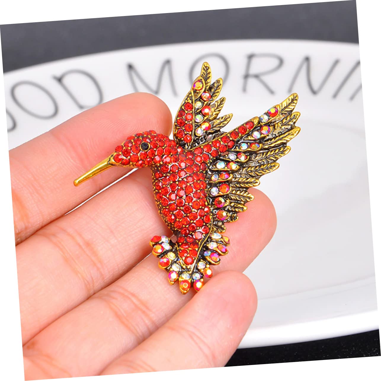 Broche Unisex con diseño de pájaro y Diamantes, 1 Unidad. Diseño Elegante con Incrustaciones. Ideal para Hombres y Mujeres.