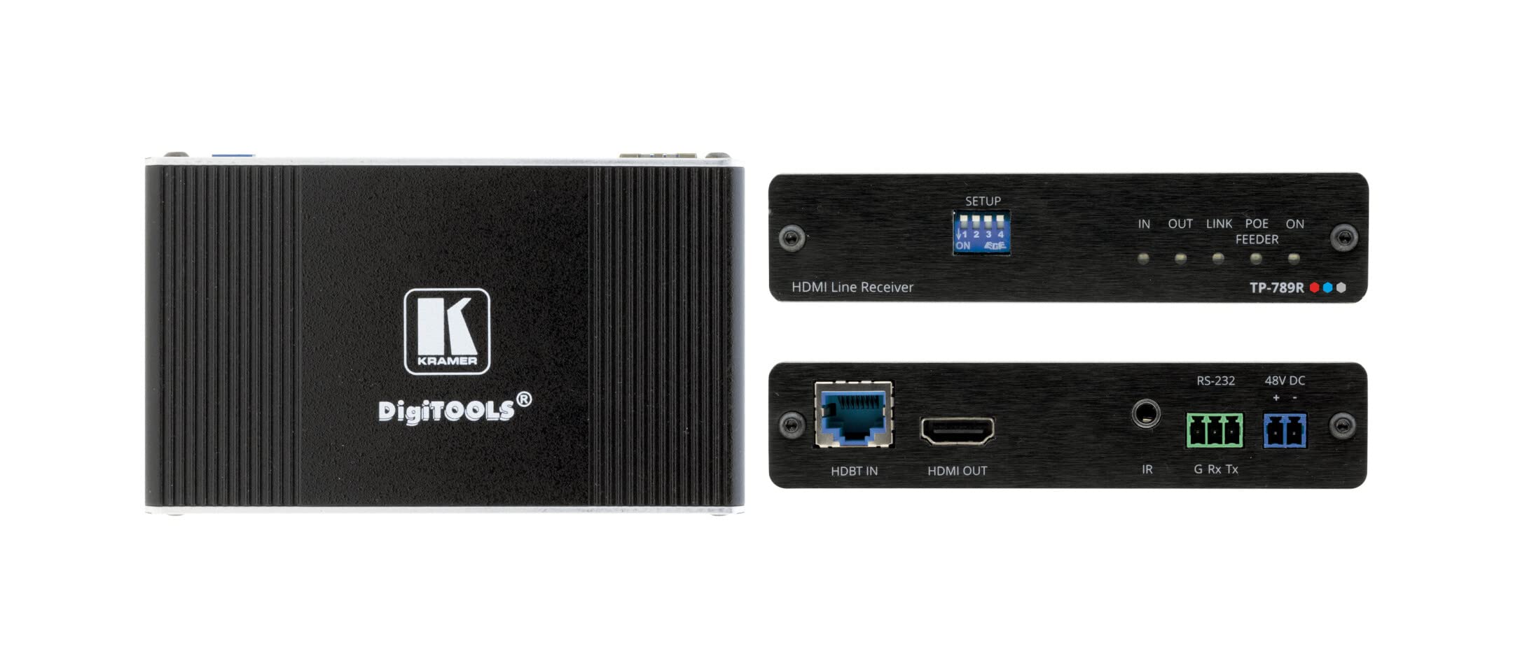KRAMER ELECTRONICS 2-​WAY POE RECEIVER WITH RS232 ACCS