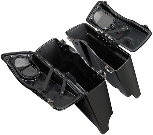 Miniatura 5 de TCMT Alforjas extendidas de 5 pulgadas con tapas de altavoz de 5 x 7 pulgadas para modelos Harley Touring CVO Road Glide Road King Street Glide