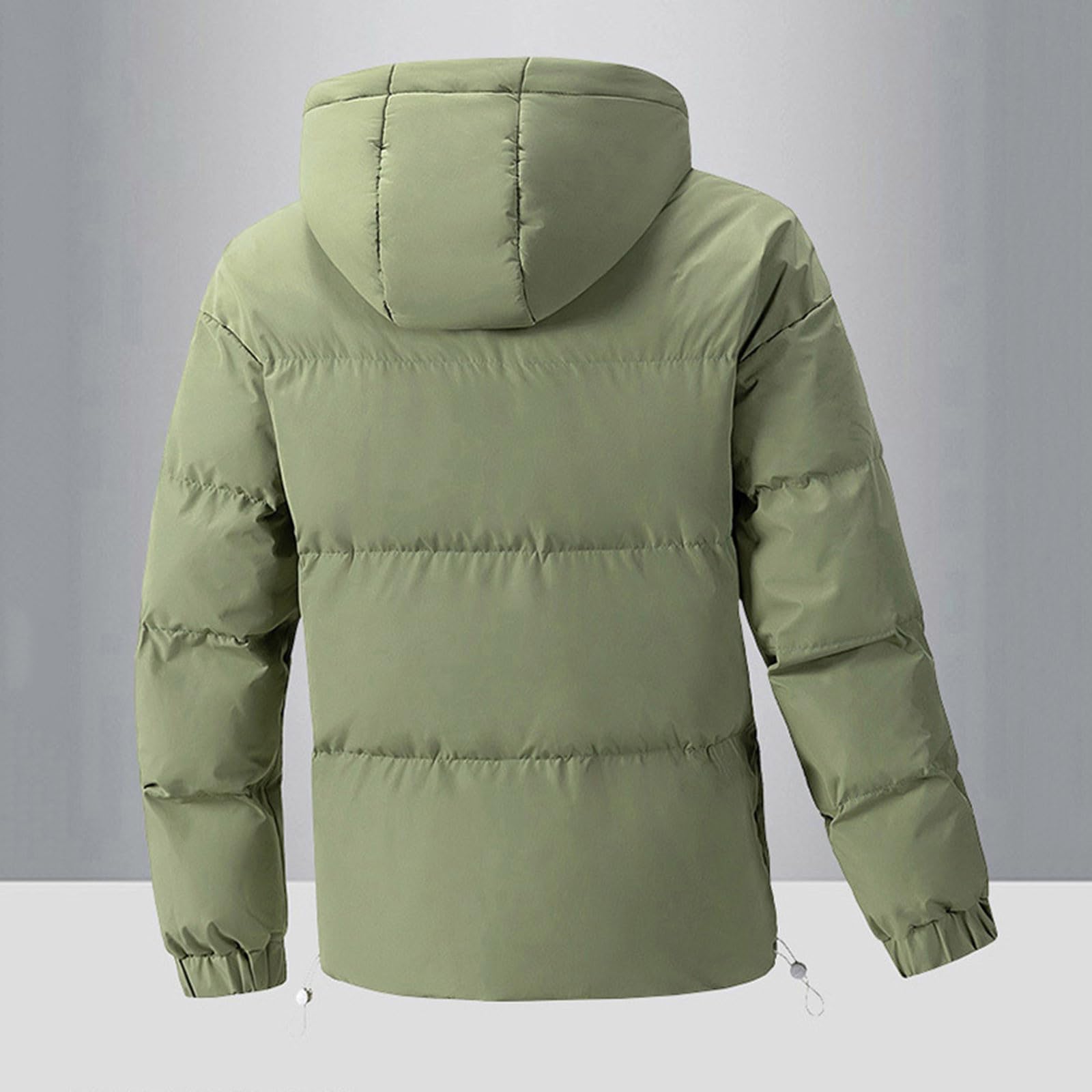 Męska kurtka zimowa wodoodporna ciepła kurtka puchowa jednolity kolor płaszcz zimowy pikowany zimowy z kapturem z zamkiem błyskawicznym kurtki softshell komfortowe kurtki outdoorowe męskie