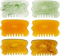 Vista 10 de Healifty Peine de masaje, 2 piezas, peine de cuero cabelludo Guasha, herramienta de masaje de raspado Gua Sha para el cuidado de la cabeza (verde)