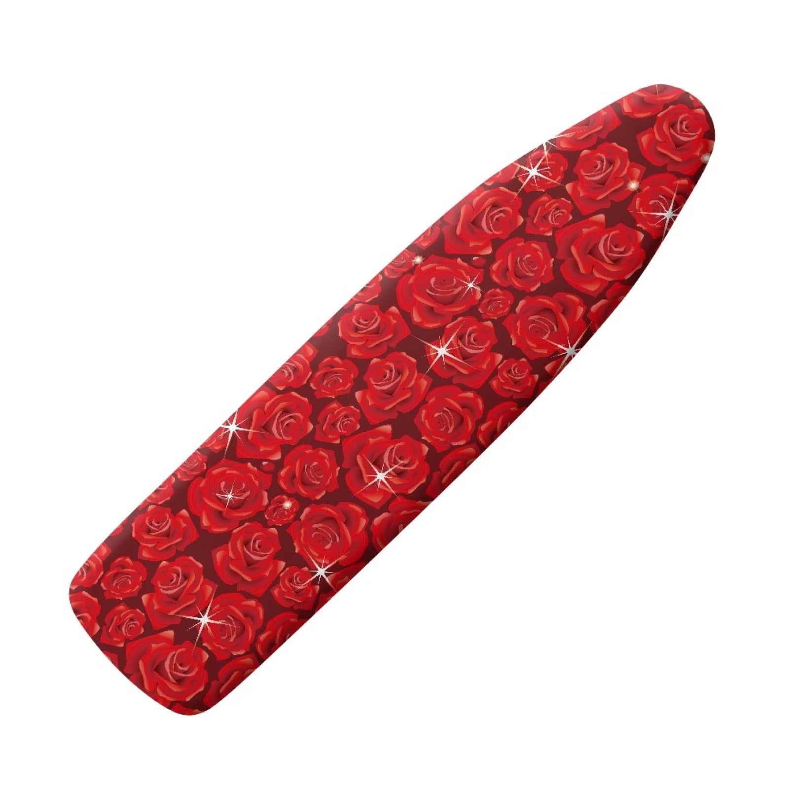 Yuuxorilu Red Flower Ironing Board Cover and Pad Standard Ironing Board Cover with Elastic Edge and Hook and Loop Fasteners Scorch and Stain Resistant Cotton Ironing Covers