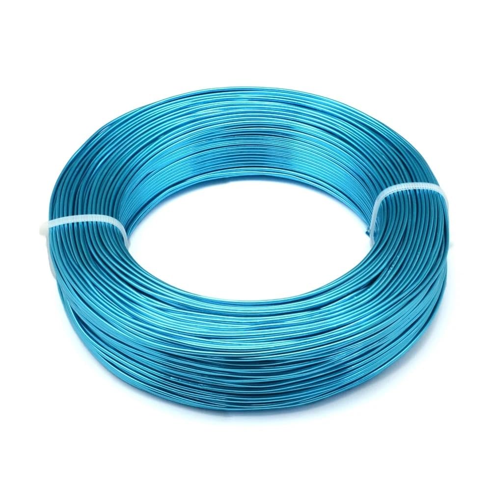 Aluminiumdraht, 280 m/250 g, 0,6 mm, flexibler Draht, für Perlen, Schmuck, Handwerk, Zubehör (Farbe: Deep Sky Blue, Size : 0,6 mm)