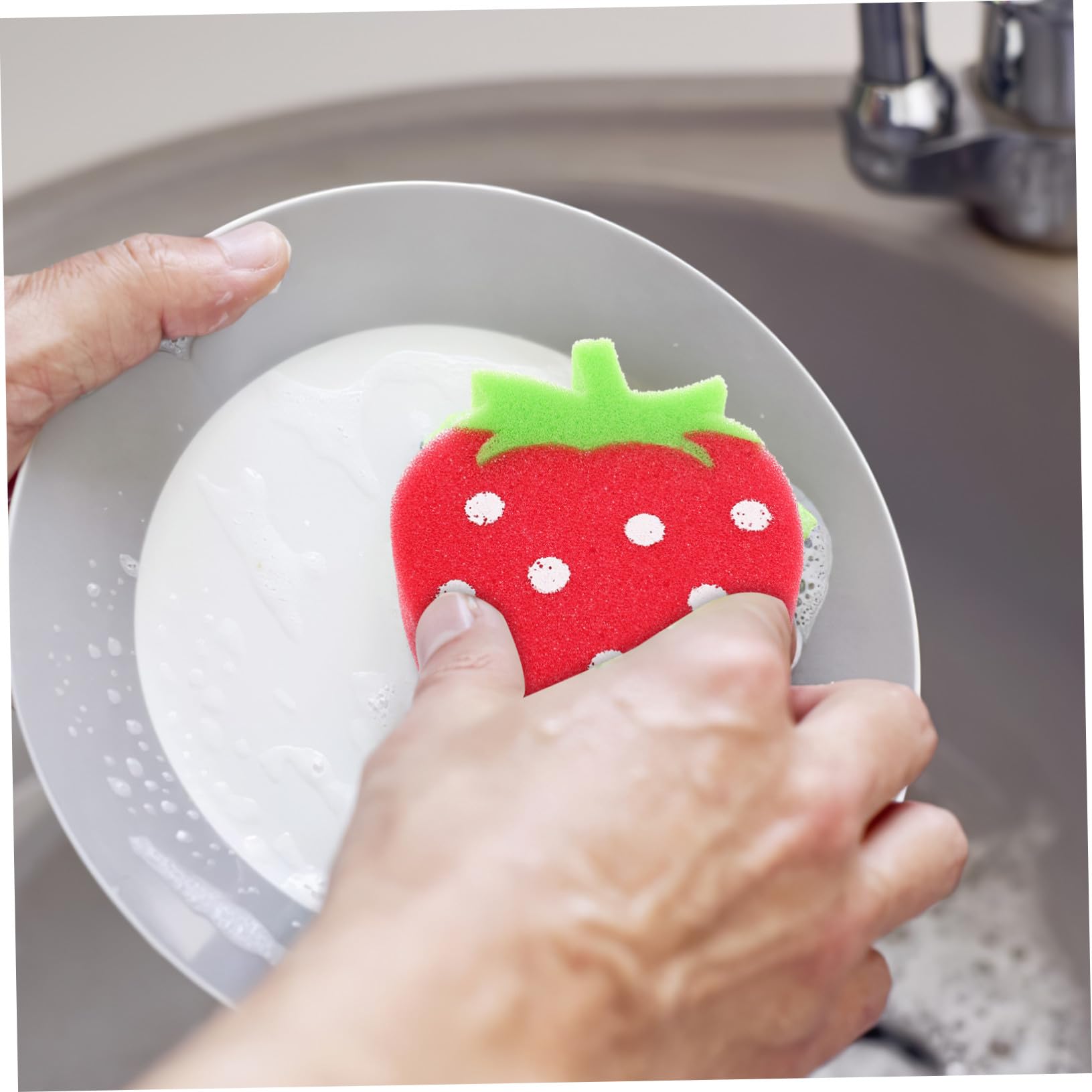 Homoyoyo 4pièces Éponges Vaisselle Récurantes Écologiques Forme Fruits Absorbantes Et Pratiques pour Cuisine Nettoyage De Vaisselle Plans De Travail Et Surfaces Diverses