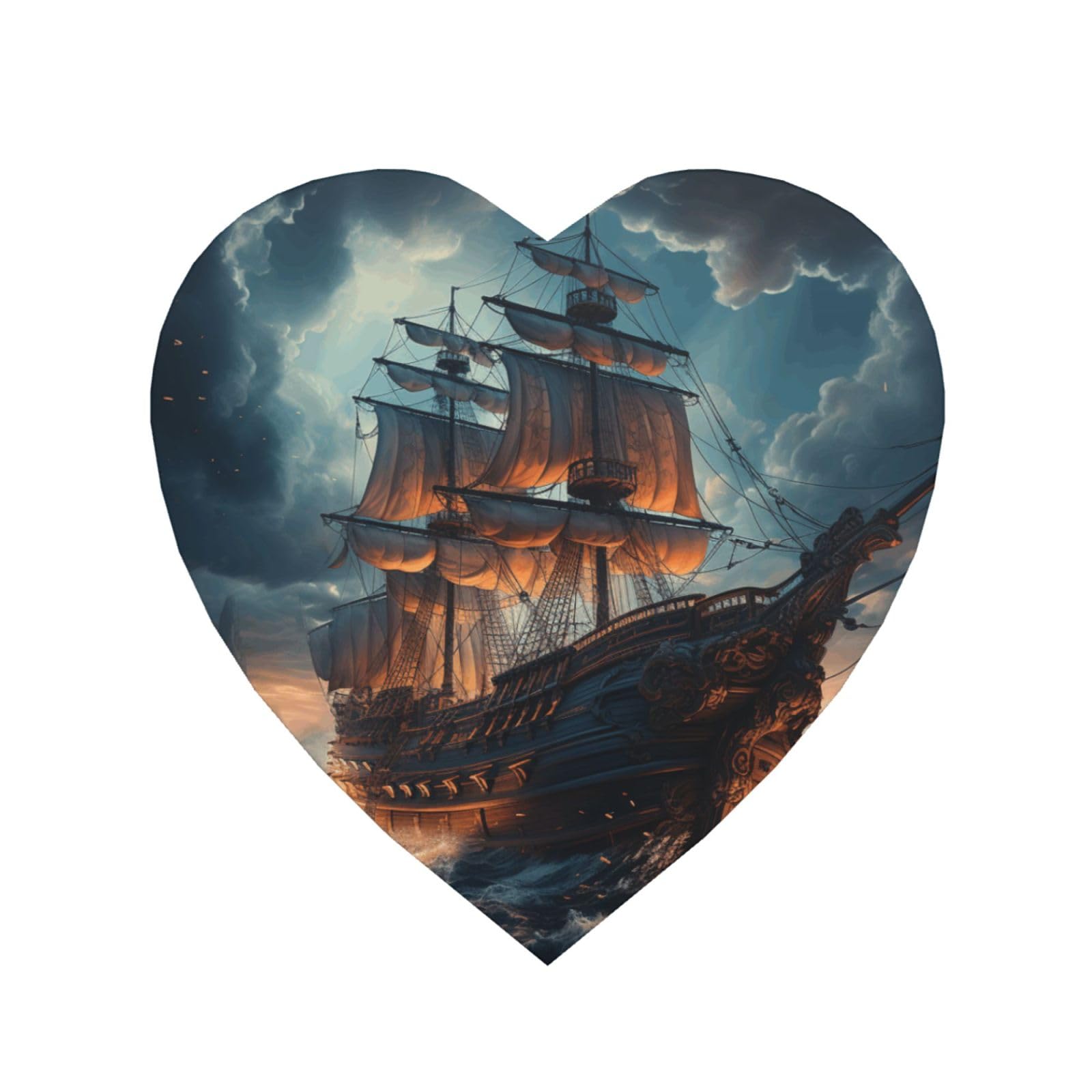 Fridge Magnets Waterproof Personalized Magnets for Fridge Pirate sailboat full moon Refrigerator Magnets Home Decoration Magnetic Sticker for Locker Accessories Whiteboard Kitchen Office Decor