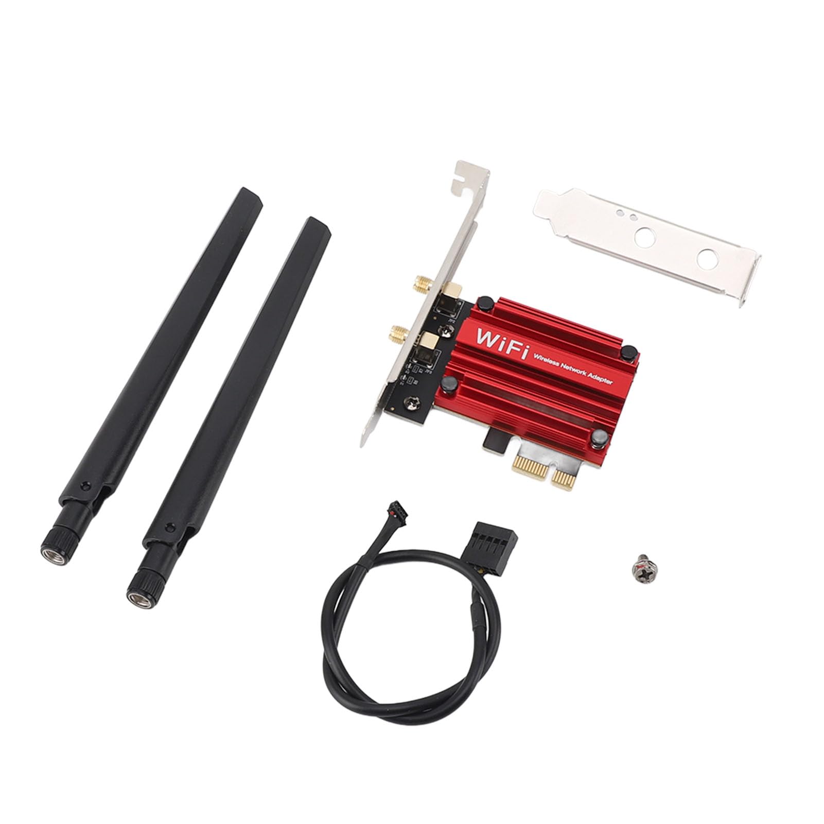 Yunseity Carte Réseau AX210 WiFi 6 Pcie, Adaptation sans Fil 2,4 G 5,8 G 6 3 Bandes Prenant en Charge 802.11a / B / / N/AC/AX, Adaptateur WiFi Pcie pour l'ordinatur de Bureau.