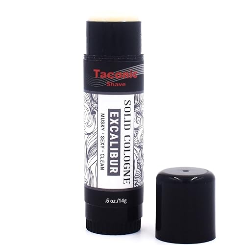 Miniatura 3 de Taconic Shave Colonia sólida Excalibur para hombre totalmente natural, portátil y fácil de aplicar, fabricada artesanalmente en los Estados Unidos