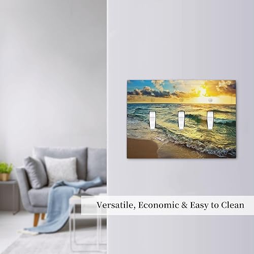 Vista 17 de Placa de pared con interruptor de luz de doble interruptor de pared para niños, diseño de dinosaurio, galaxia, espacio exterior, planeta, nebulosa