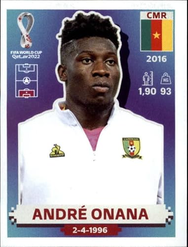 2022 Panini World Cup Soccer Sticker #CMR3 Andre Onana Cameroon Group G Official Qatar WC Album Sticker in Raw (NM or Better) - Measuring 2 Inches