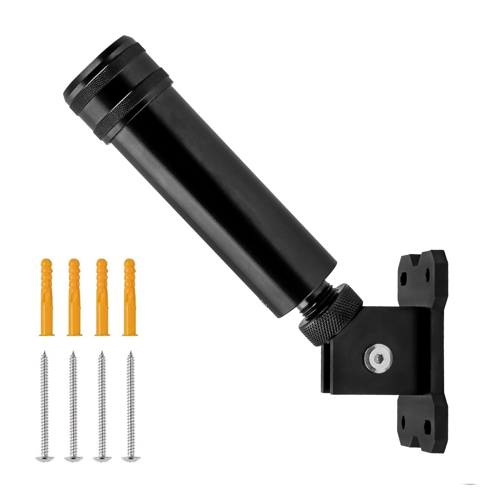 Support de mât de drapeau noir en aluminium solide HIBLE pour mât de 2,5 cm