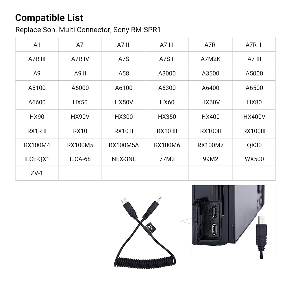 JJC Telecomando Wireless per Flash Speedlight per Sony Alpha A7III A7II A7 A7RIII A7R A7R2 A7SII A7S A9 A6500 A6400 A6300 A6000 A5100 A5000 RX100 VII VI VA V IV III RX10 IV III II
