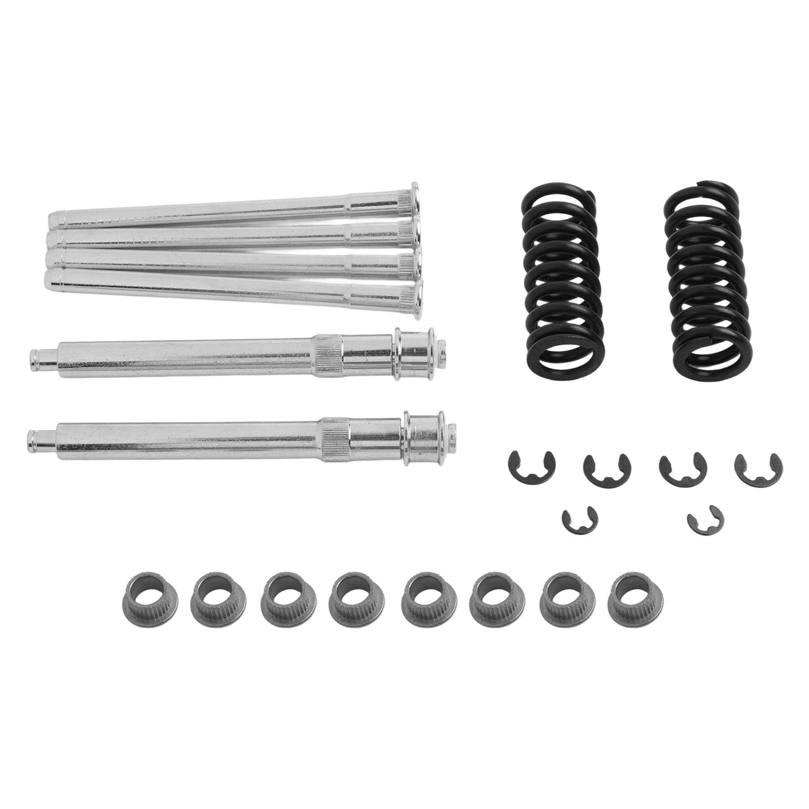 Door Hinge Pin and Bushing Kit for Chevrolet GMC S10 S15 Sonoma Jimmy Bravada 1995-2004 4 Pins 8 Bushings E-Ring Clips Zinc Plated Steel