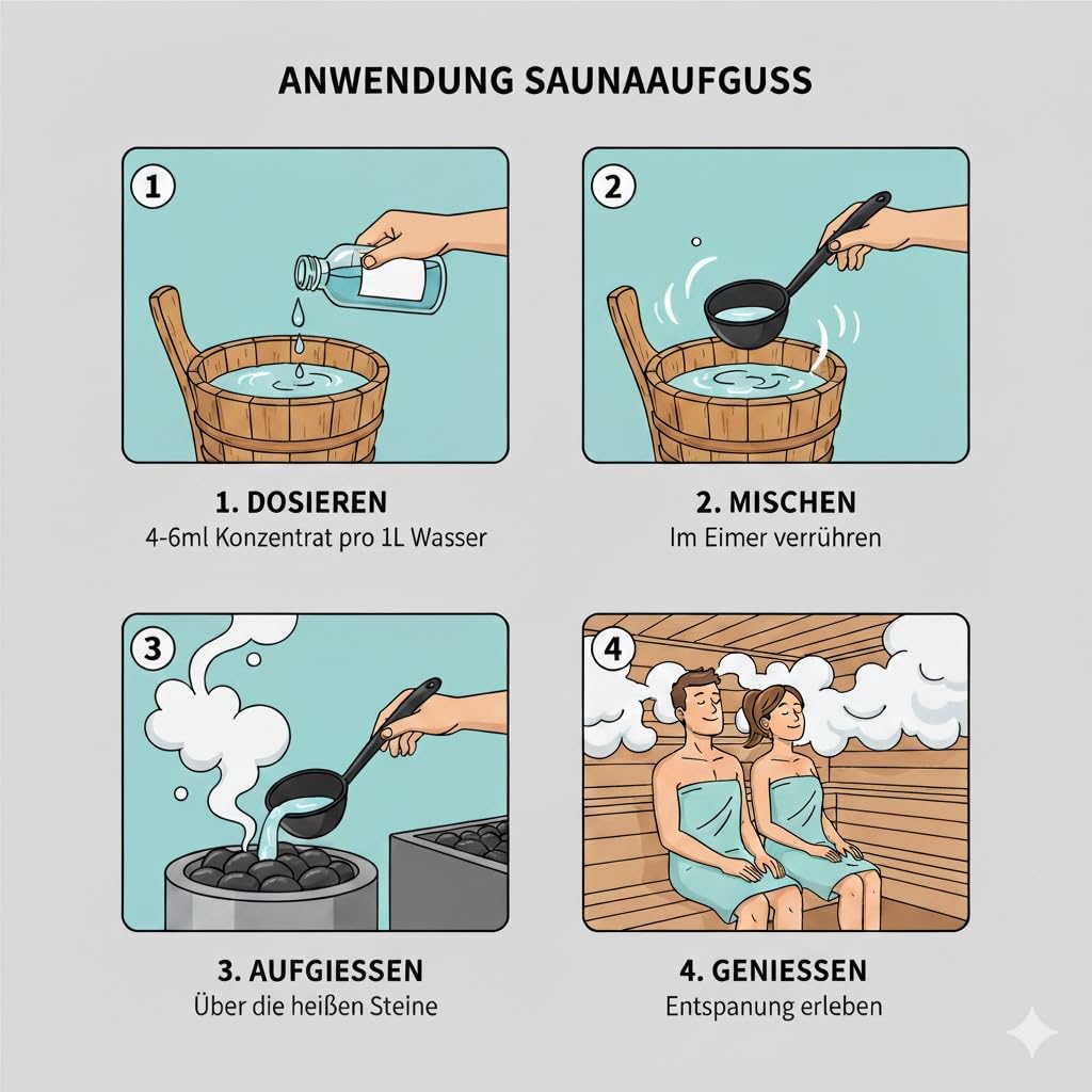 Dufte Momente Saunaaufguss-Konzentrat Eukalyptus-Menthol – 3 Liter – intensiv frisch & klar – konzentriert & ergiebig – zertifizierte Profi-Qualität – vegan & Made in Germany