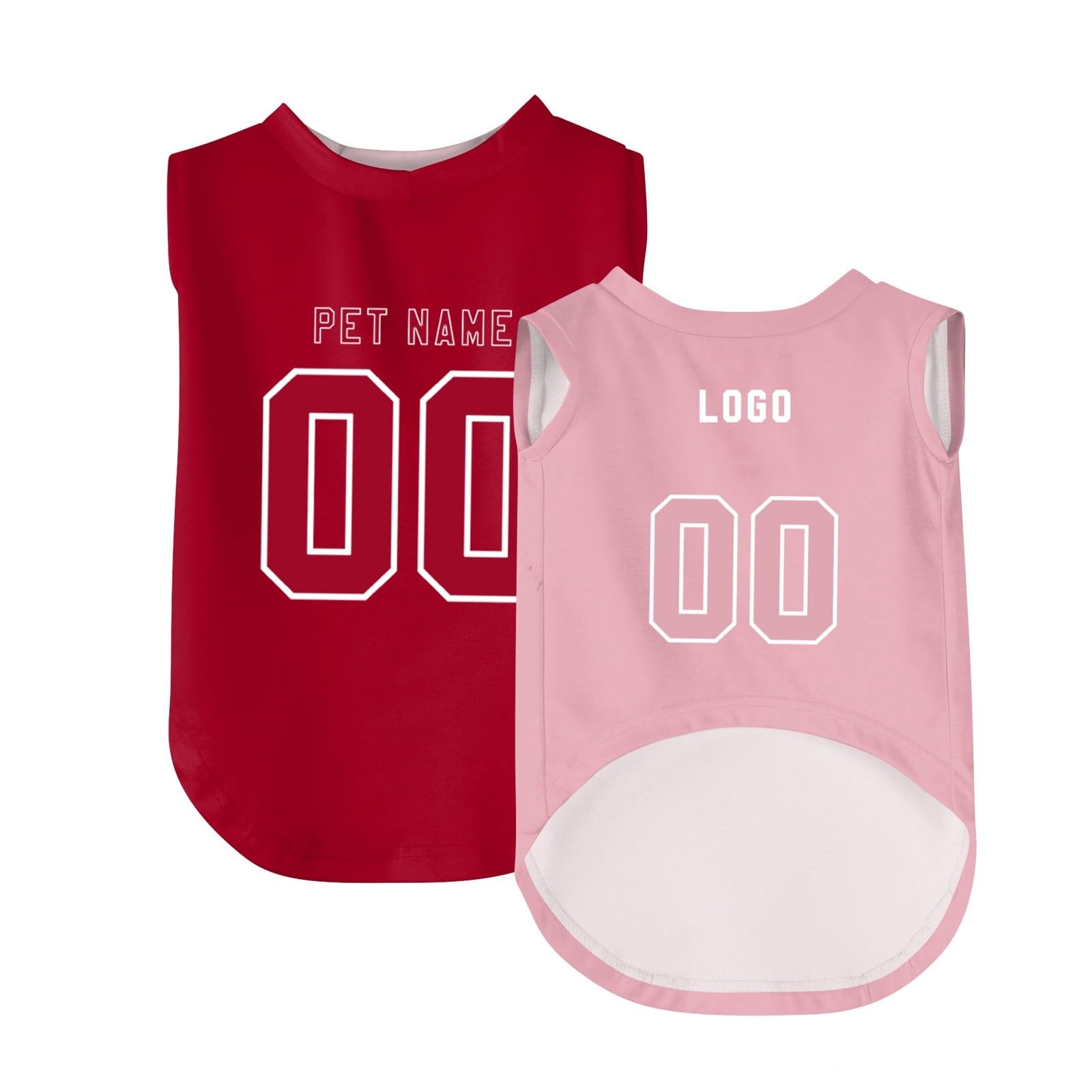 Custom Dog Tank Top Sleeveless Football Tee, Dog Football Jersey with Name Number Logo, Personalized Sports Fan Pet Jerseys Clothes for Small Medium Large Cat Dog Pet