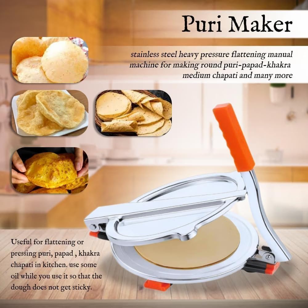 Roti Puri Maker - Manual Press for Chapati & More -2 Roti Puri Maker - Manual Press for Chapati & More -2