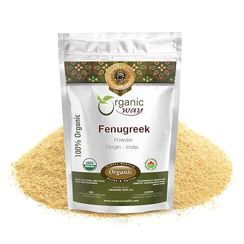 Organic Way Polvo de fenogrecometilo (Trigonella foenum) Añade sabor y aroma Certificado orgánico y Kosher Crudo, vegano, sin OMG y sin gluten