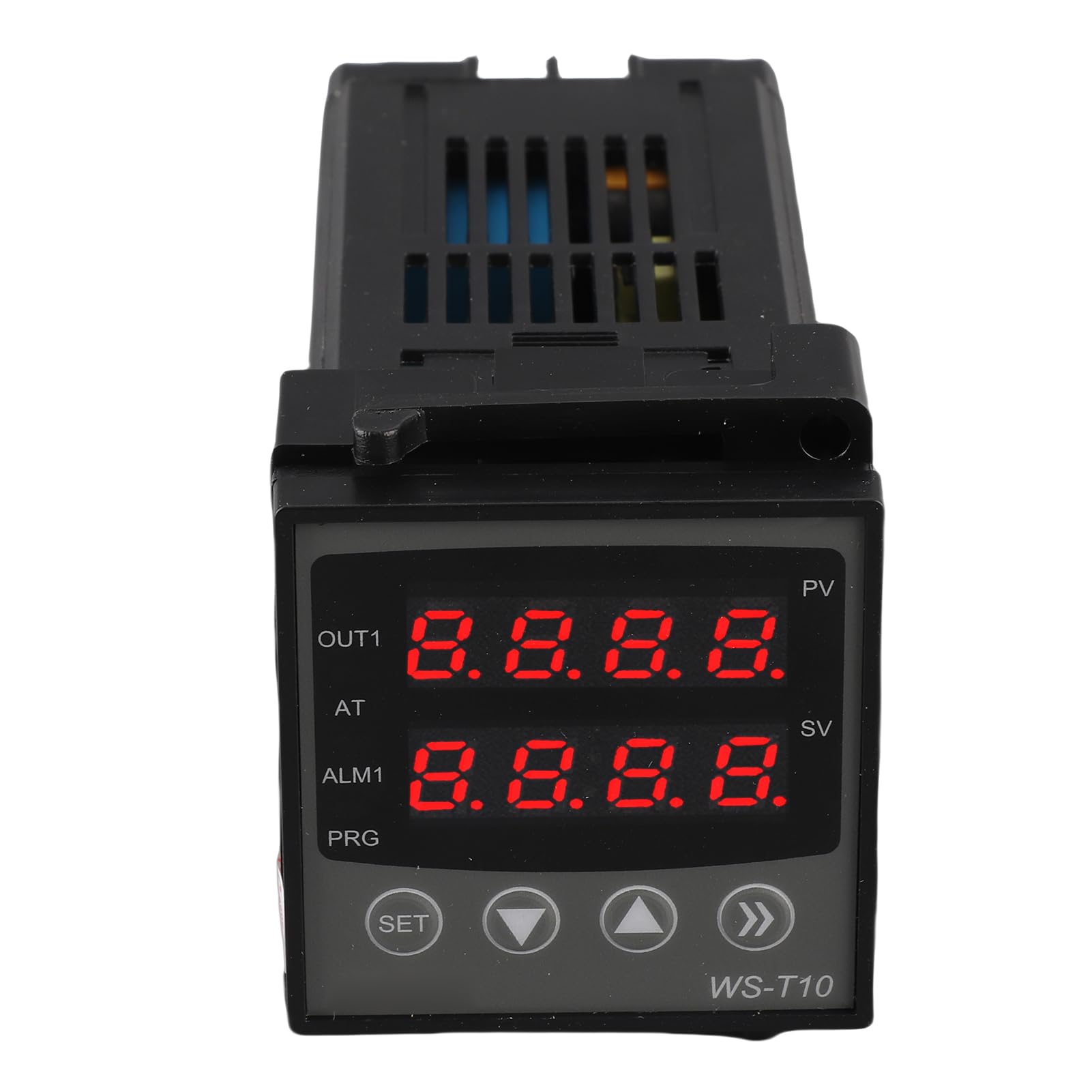 Ejoyous Controlador de Temperatura PID Controlador de Temperatura Digital ABS AC 220 V Pantalla Dual Programa de 32 Segmentos Salida de relé para Impresión Control de Procesos Químicos de Plástico