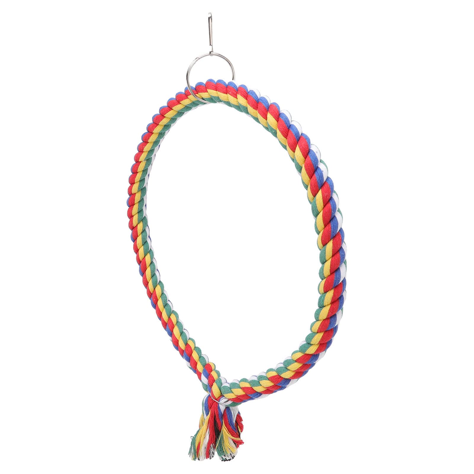 Altalena per Pappagalli con e Corda di Cotone - Cerchio da Arrampicata per Uccelli - Disponibili Misure Piccole e Grandi - Ideale per Giochi all'Interno Ed all'Aperto