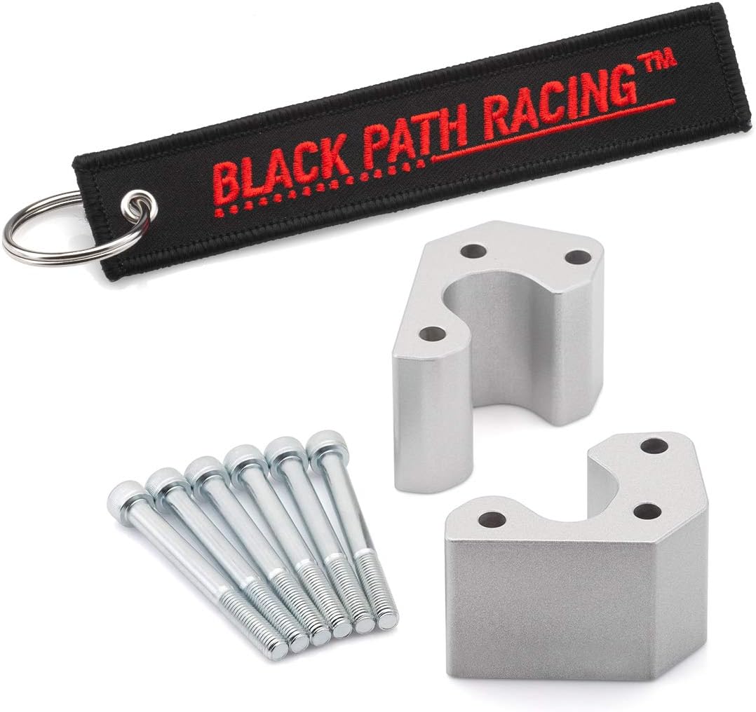 BlackPath - Fits 2008-2021 Kawasaki 1400GTR 2" Handlebar Risers Concours 14 ZG1400 Motorcycle Handlebar Spacer Kit (Silver) T6 Billet