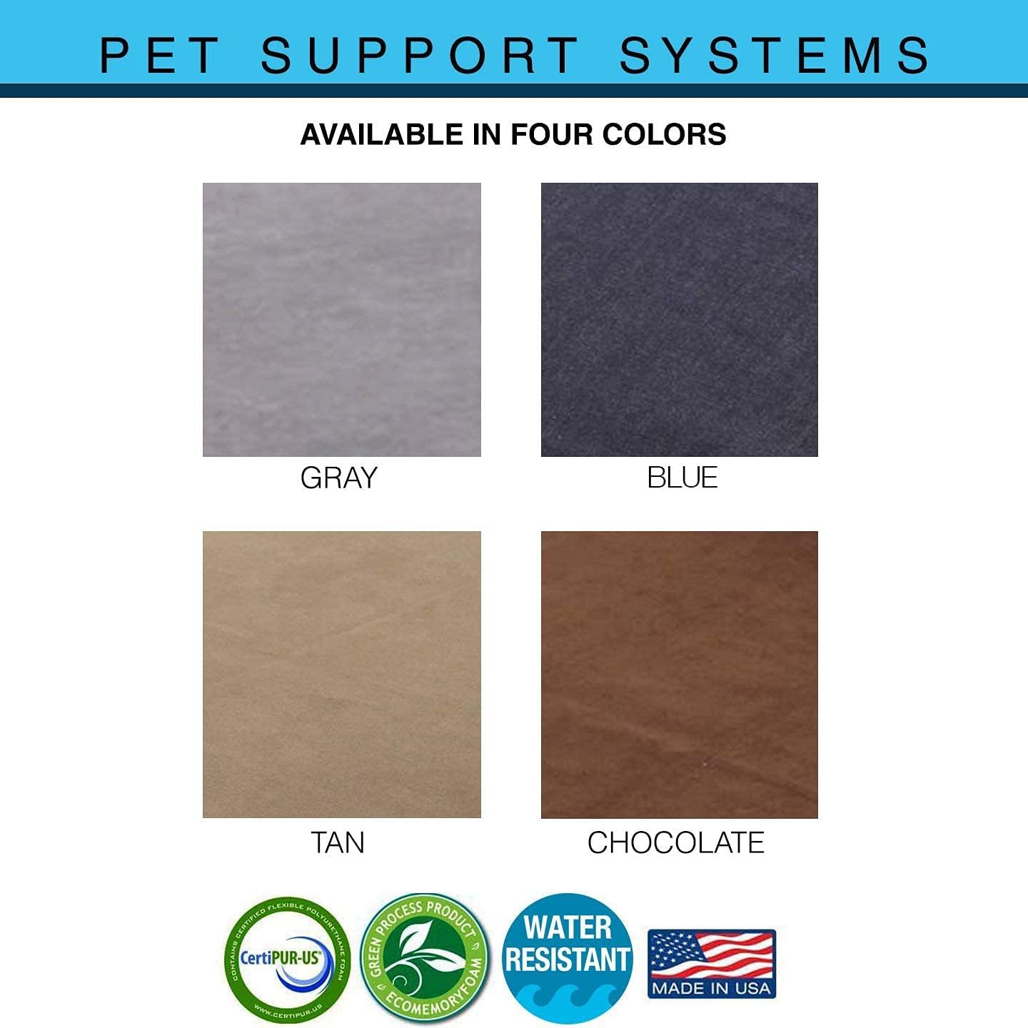 Pet Support Systems All Season Orthopedic Gel Memory Foam Dog Bed | Supreme Luxury Comfort and Care for Dogs, Removable and Washable Cover | Made in The USA