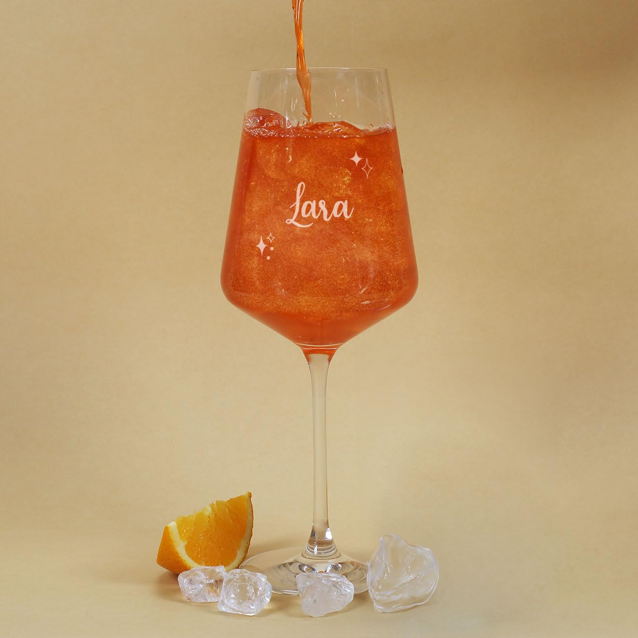 Herz & Heim® Glitter Geschenkset mit graviertem Glas, Geschenkbox und Glitter Spritz Flasche, Motivauswahl, personalisiert (Gib deinem Leben mehr Glitzer)