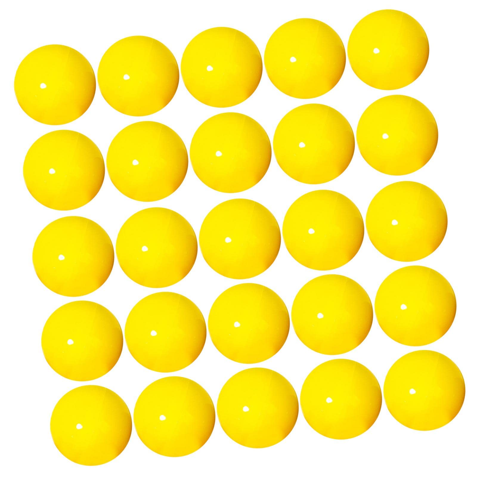 25 palline da bingo resistenti, per feste aziendali, colore giallo, diametro 4 cm