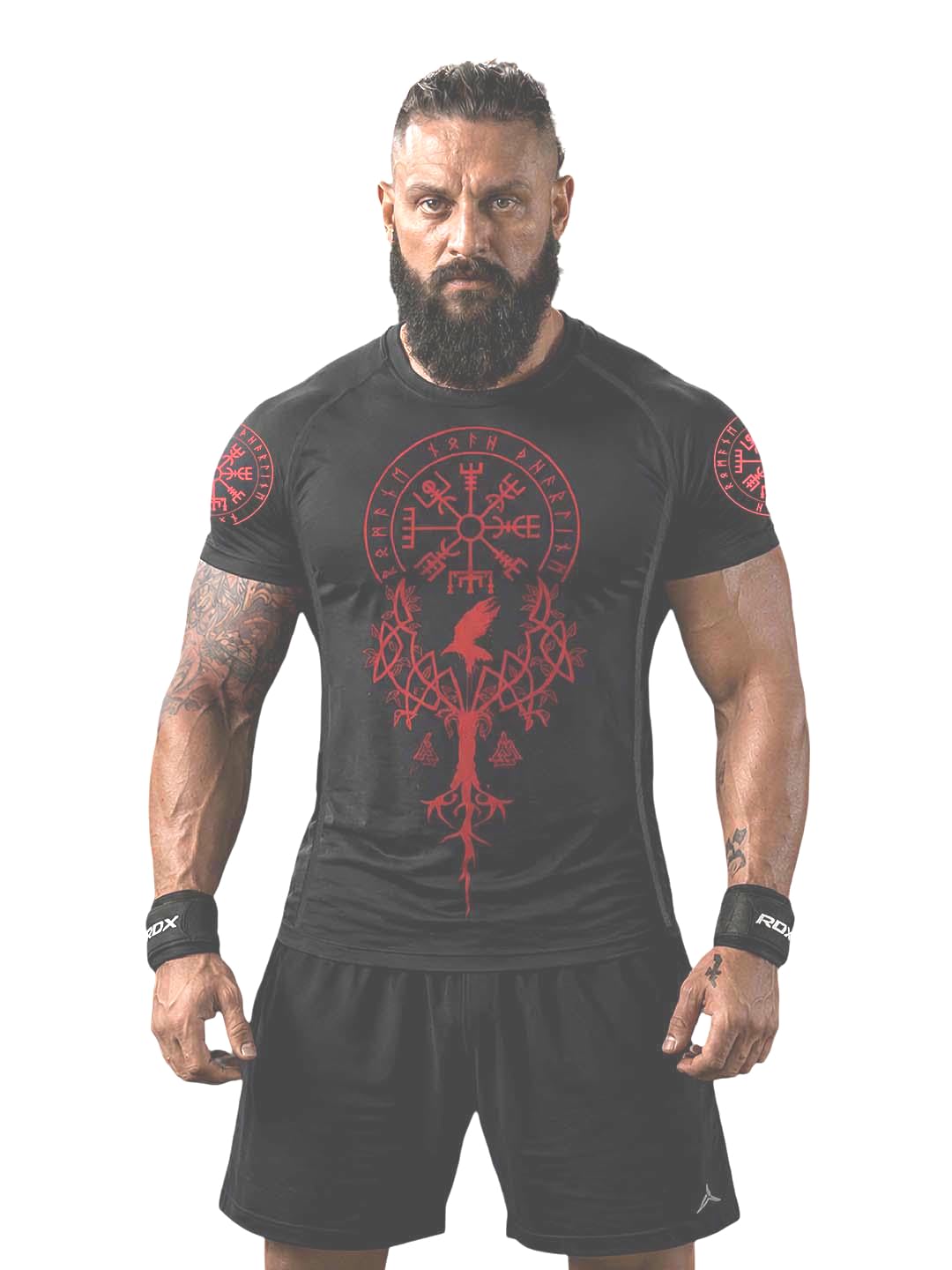 friskers Mens Printed Compression Gym Tshirt-picture-29