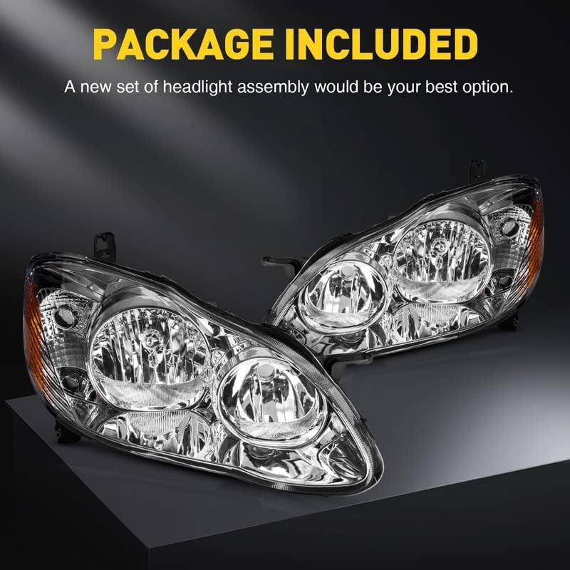 ZonCar Headlight Assembly,Black Headlights Compatible with Journey 2009-2020,Clear Reflector Color Clear Lens Color, OE Style Replacement Headlight Assembly
