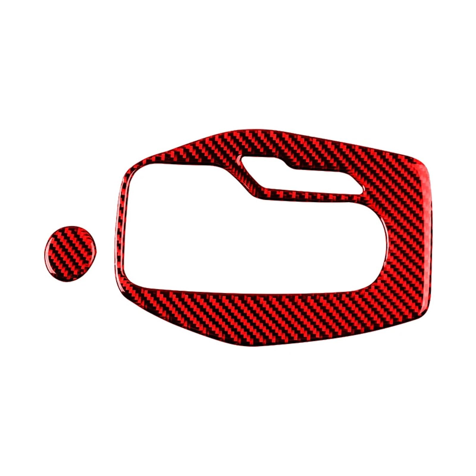 For Chevrolet For Camaro 2017-2022 Accessories Interior Real Carbon Fiber Car Gear Shift Panel Frame Cover Decorative Stickers Car Interior Panel Trim(Red carbon fiber)