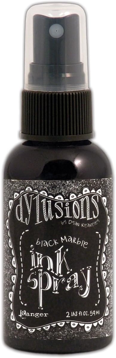 Dylusions Ink Spray 2oz, Black Marble