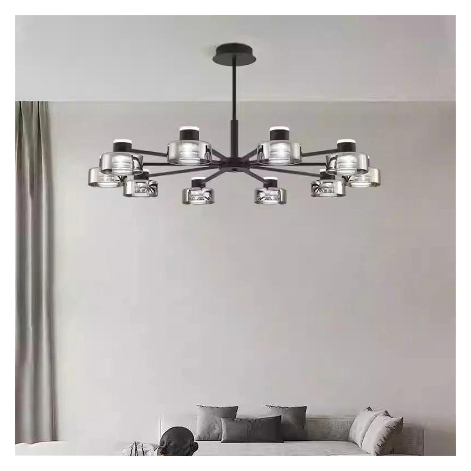 Generico Luce sospesa, Decorazioni for la casa moderne Luci a LED Lampade a sospensione for soggiorno Lampadari for sala da pranzo Luce a Illuminazione for interni(RC remote dimming,10 heads)
