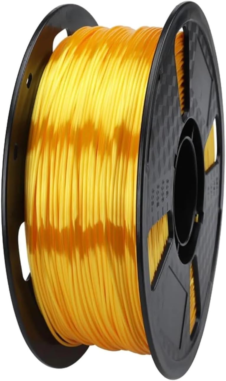 Silky Golden Yellow TPU 3D Printer Filament 1.75mm 1KG – 57D Harder Than 98A, FDM 3D Printing Material