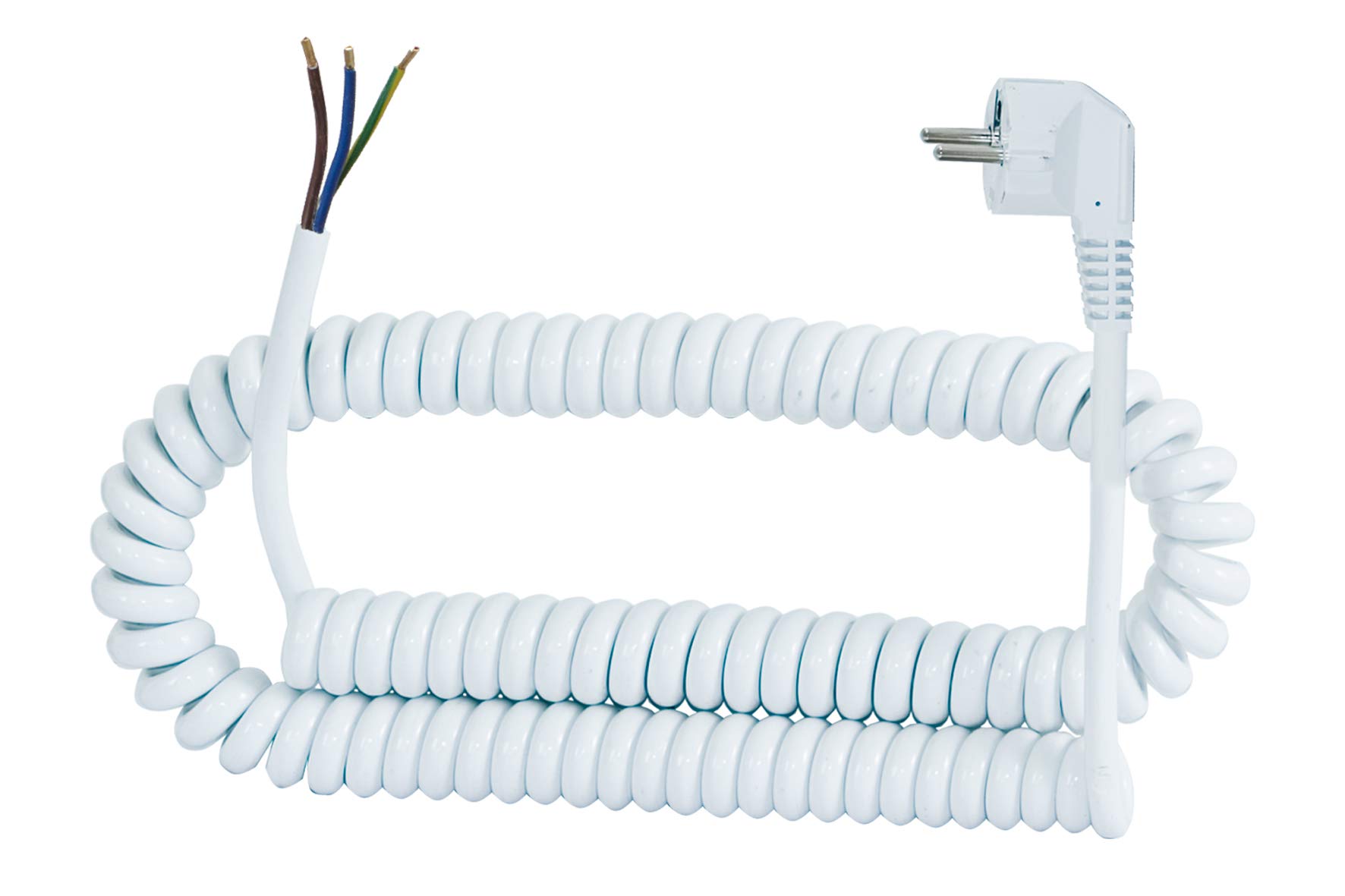AW-Tools Zug-Spiralkabel 3-polig, 5 Meter, 3x1,00 Mm² – Flexibel Für Werkzeuge, Beleuchtung & Mehr