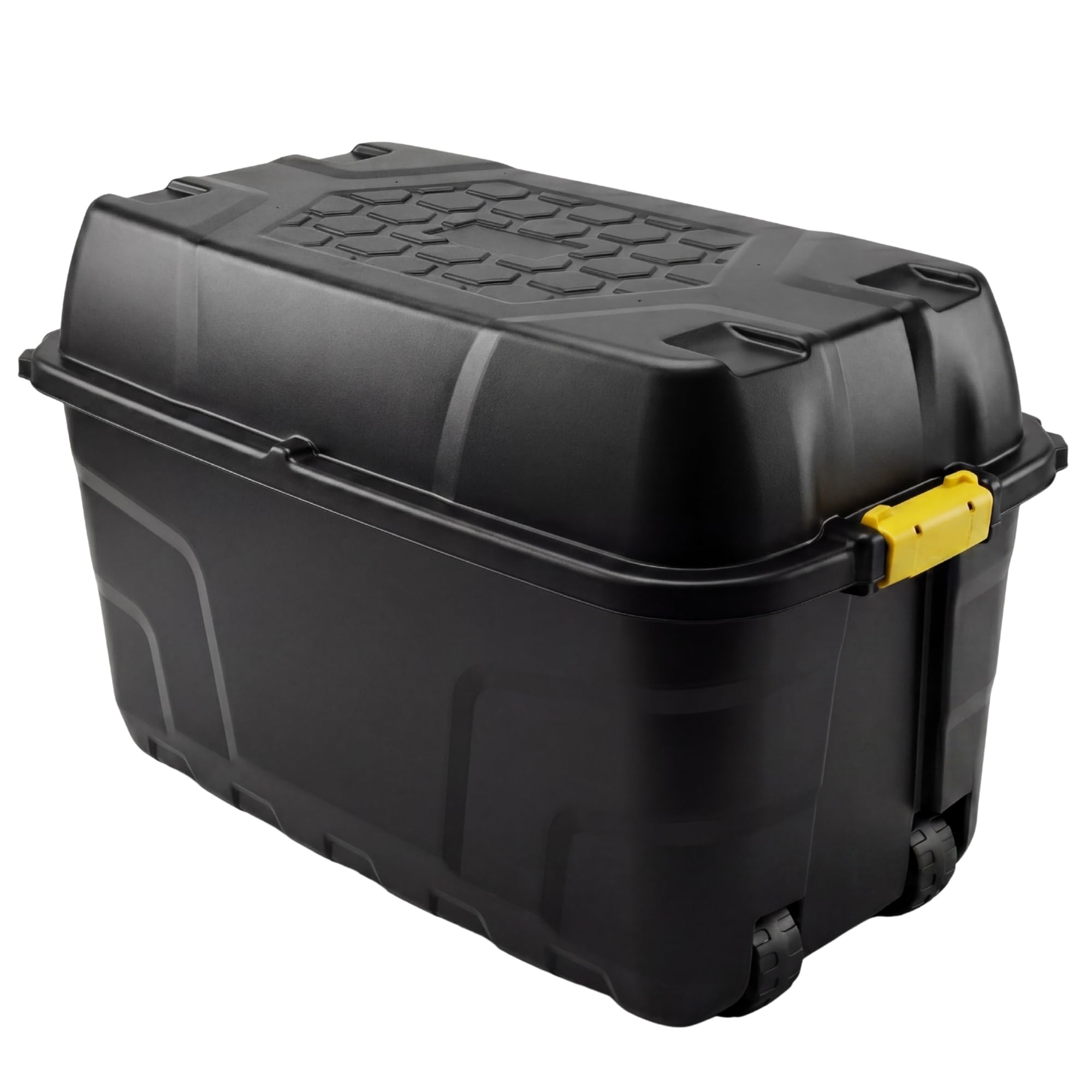 BigDean XXL Transportbox Kissenbox mit Nutzvolumen ca. 175 Liter 93x55x53cm | Aus Kunststoff in Schwarz mit Rollen und Deckel. Abschließbar. Maße BxTxH ca. 93 x 55 x 53 cm