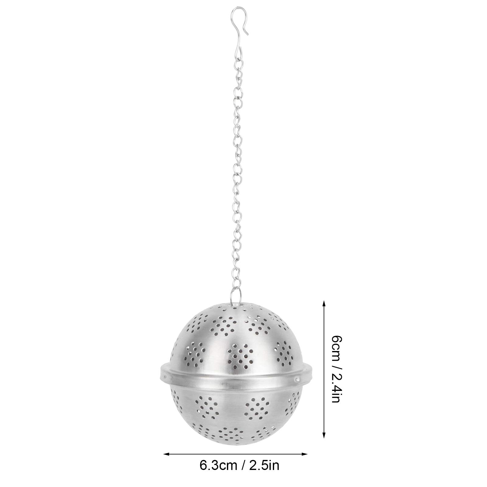 Stainless Steel Tea Infuser No Coating Seasoning Mesh With Rotating Lock To Filter Tea Hot Pot Ingredients(M)