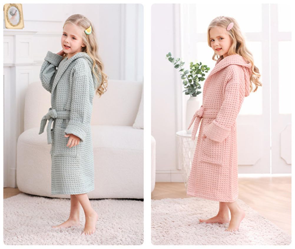 Albornoz NiñO Albornoz NiñA Piscina Pijama Universal Suave,Transpirable,Absorbente Agua,Grueso,Doble Capa,con Capucha de AlgodóN,para NiñOs y NiñAs