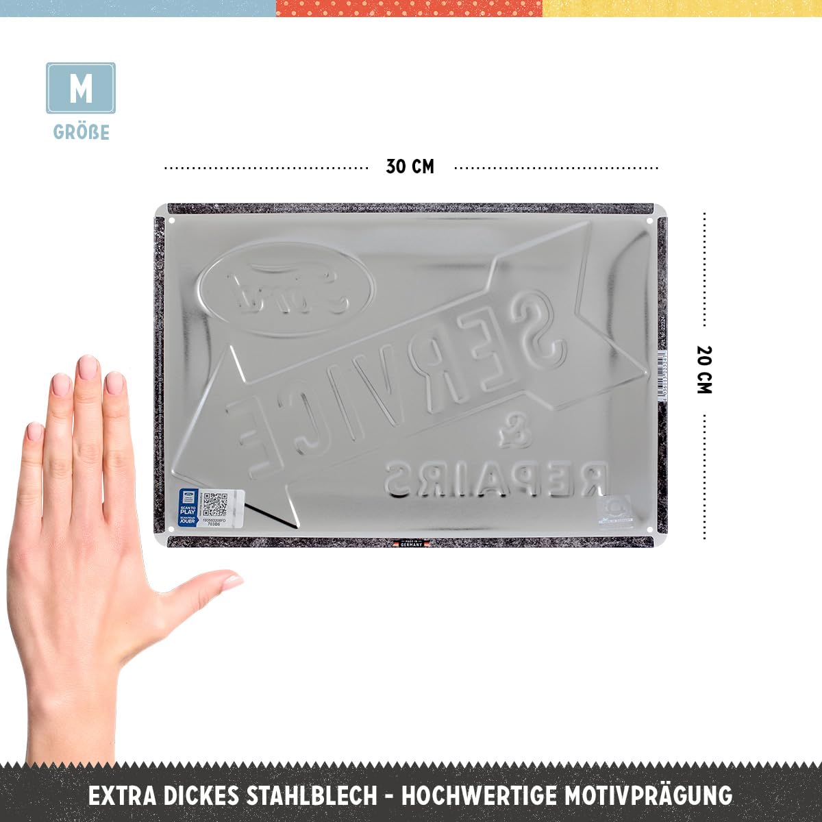 Targa Metallica Retro Ford - Decorazione Vintage Per Garage E Appassionati Di Auto - Foto 3