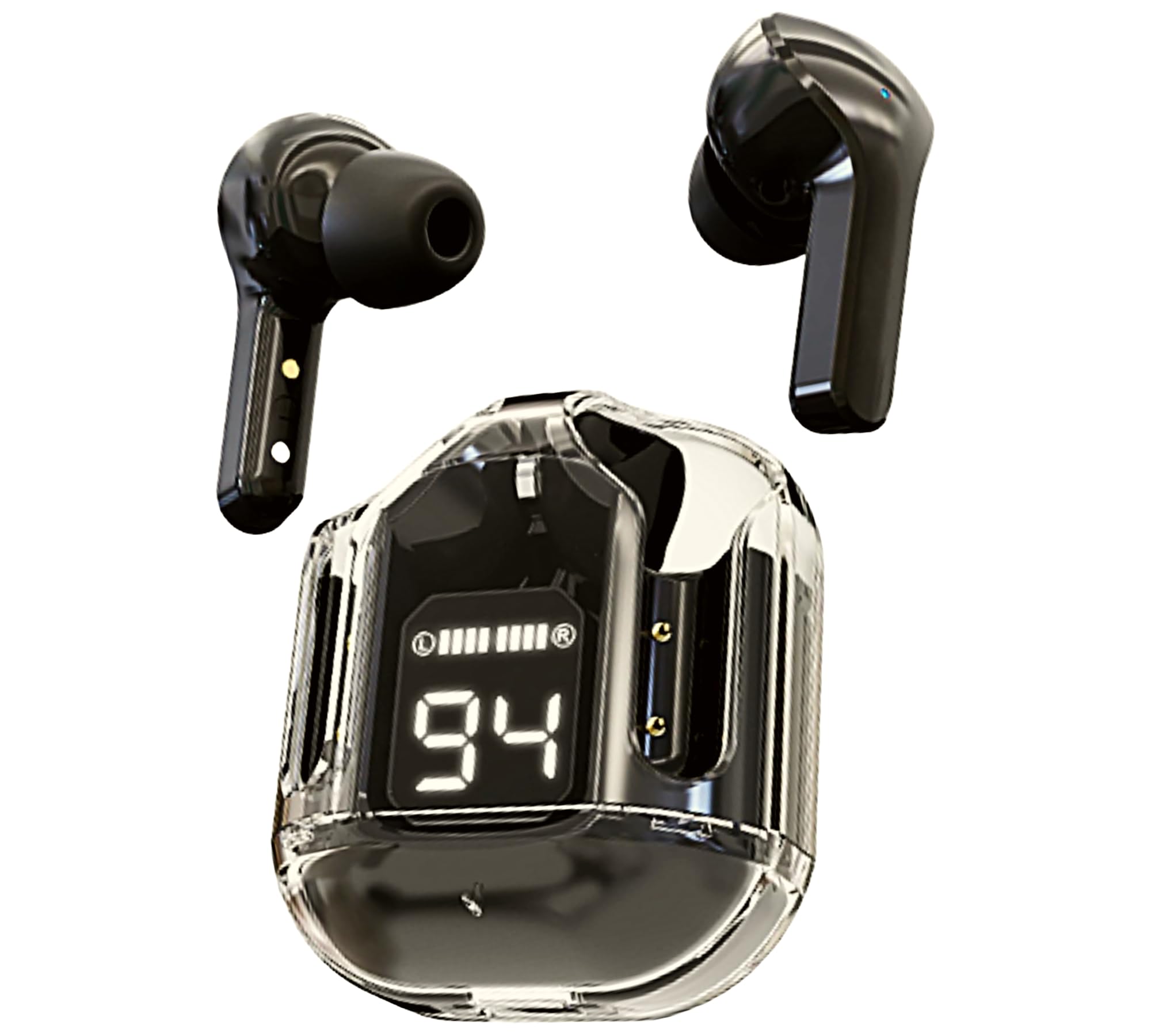 ZIYTRACK Ultra Pods Earbuds Bluetooth 5.3 Wireless Headphone Touch Control with Superior Sound Built-in Microphone, Digital Dishplay Wireless (Black) (B0D62MW93V) Amazon Price History, Amazon Price Tracker