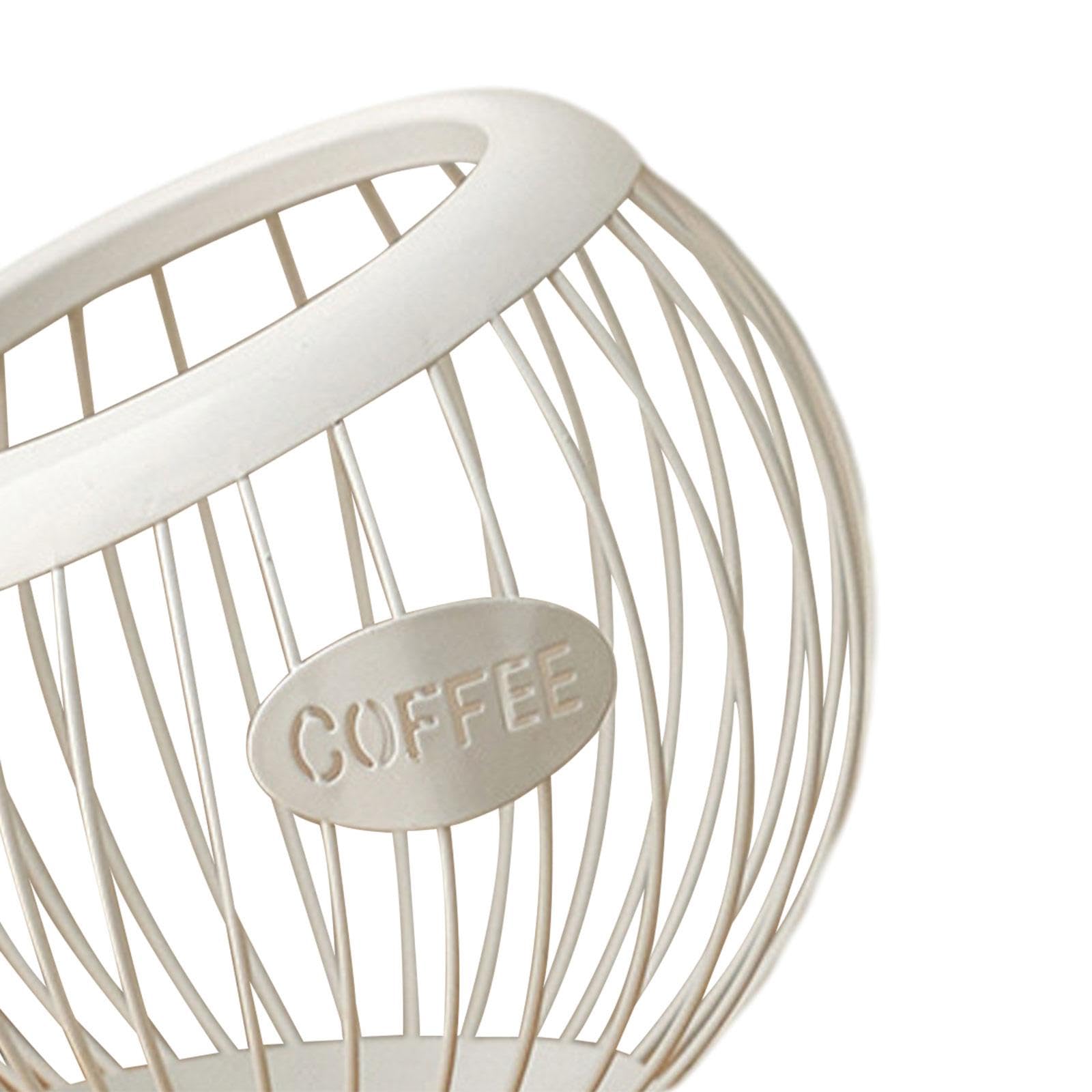 Cestello Porta caffè, Porta Cialde caffè, Organizer per Capsule Espresso per Bar, Bianco
