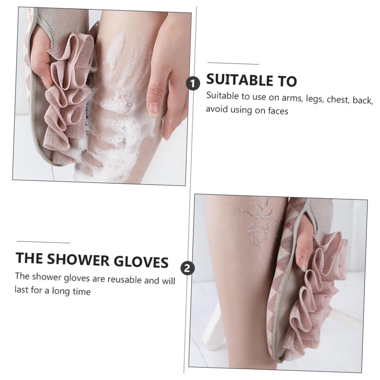 Didiseaon 9pezzi Guanti Esfolianti Per Doccia Design Doppia Faccia Per Rimuovere e Morta Spugne Per Bagno Colorate e Morbide