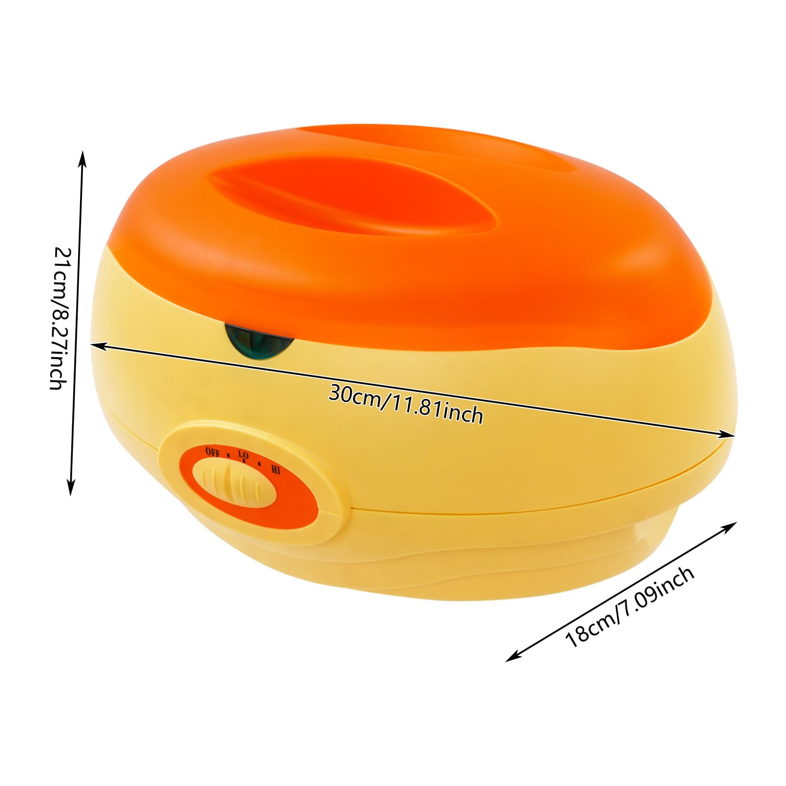 Scaldacera elettrico per bagno di paraffina, 4400 ml, con funzione di riscaldamento/isolamento, bagno di paraffina per mani e piedi, con piastra termica (arancione)