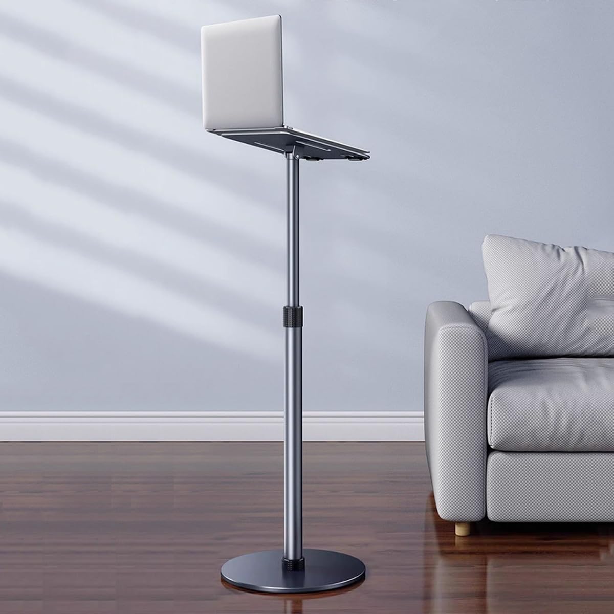 SDGcfgjW corner desks， Portable Laptop Stand Floor Ergonomic Home Office ,Standing & Sitting Mode 21.65"-40 Inch Adjustable Raised