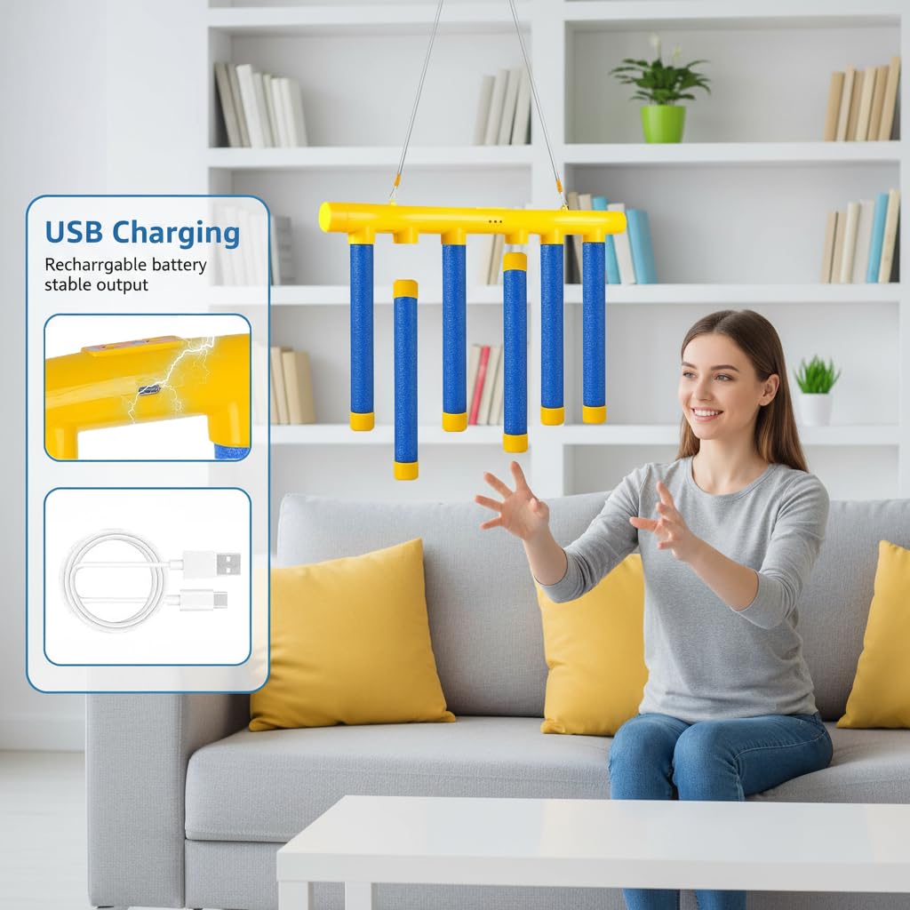 Reflex Drop Sticks Challenge, bâtons de chute, outil d'entraînement de réaction, bâtons de capture de vitesse réglables pour la coordination œil-main et le temps de réaction chez les adultes - 3