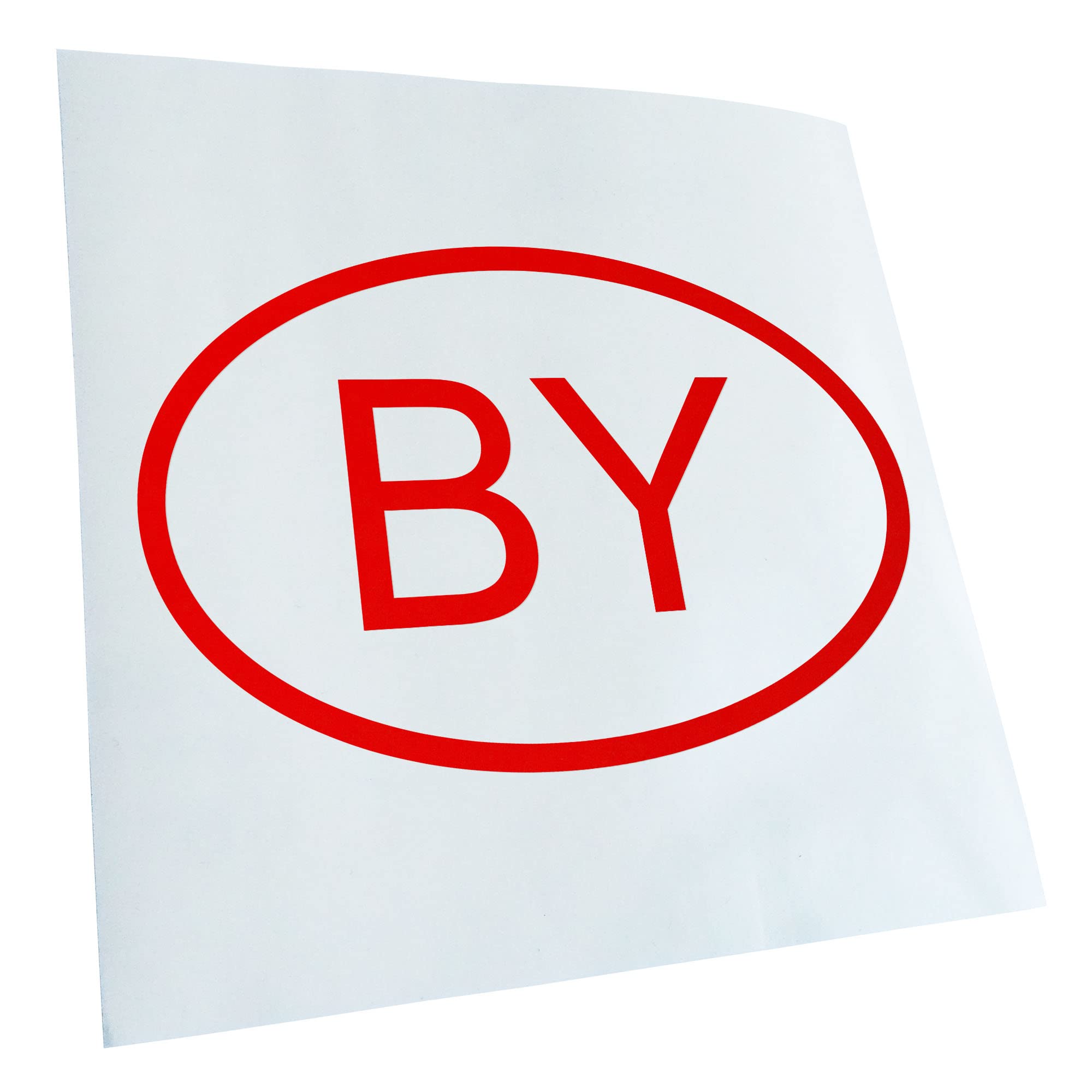 Kiwistar - Car Sticker - Red - 60 x 40 cm Belarus BY - Rear Window Car Sticker Weatherproof for Car Truck Moped Truck - Sticker Exterior Self-Adhesive Tuning Accessories for Window Vehicle Window