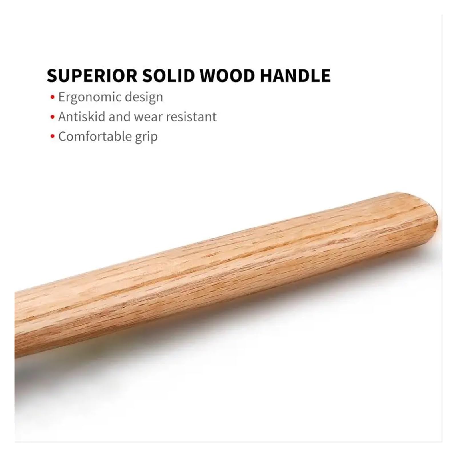 Martello da Mazza con Manico in Legno Resistente 1 Pezzo Martello Ottagonale in Acciaio forgiato Martello Grande a Testa Quadrata Martello for muratura 2LB 3LB 4LB fangzi